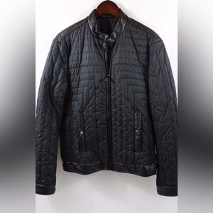 Versace Collection #924 Quilted moto Leather Jacket